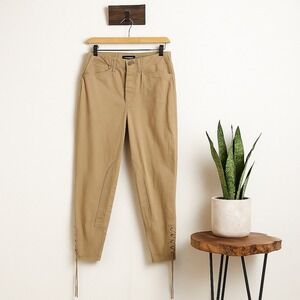 Banana Republic High‎ Rise Riding Pant 10 Tan Khaki Lace Up Equestrian Casual